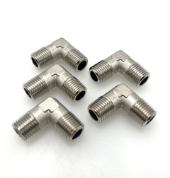 5x Legris Winkelstück 1/4 Zoll (13,5 mm) Messing – beidseitiges Außengewinde  K17/255