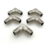 5x Legris Winkelstück 1/4 Zoll (13,5 mm) Messing – beidseitiges Außengewinde  K17/255