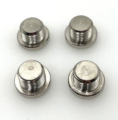 Gewindestopfen G 1/4" Messing vernickelt Verschlussschraube mit Innensechskant K17/500