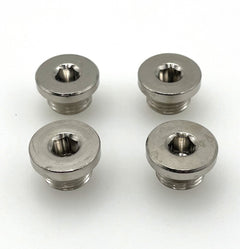 Gewindestopfen G 1/4" Messing vernickelt Verschlussschraube mit Innensechskant K17/500