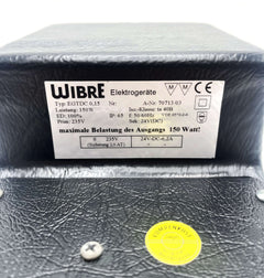 WIBRE EGTDC 0,15 Transformator 235V auf 24V DC 6,2A 150VA Trafo T9/286