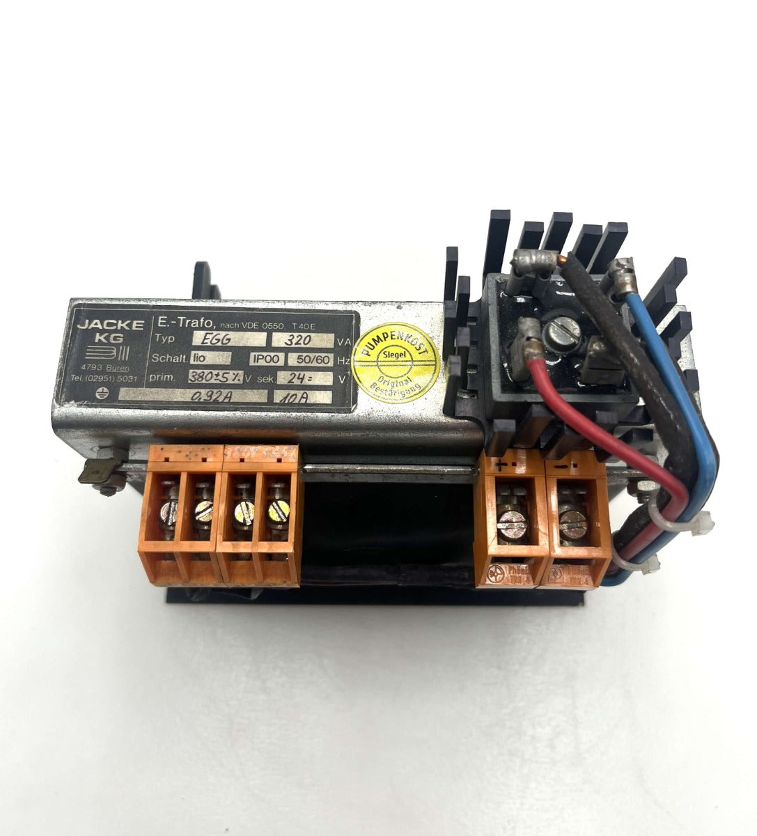 Jacke EGG Transformator 380V auf 24V DC 10A 320VA Trafo T9/293