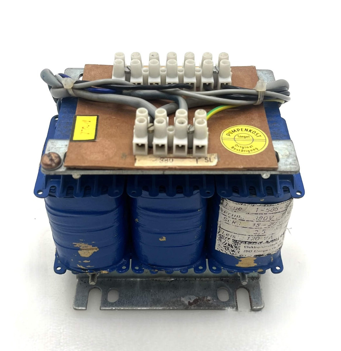 EGM Typ 1-586-6 Transformator 3x380V auf 18–20V 3,5A 120VA  T9/298
