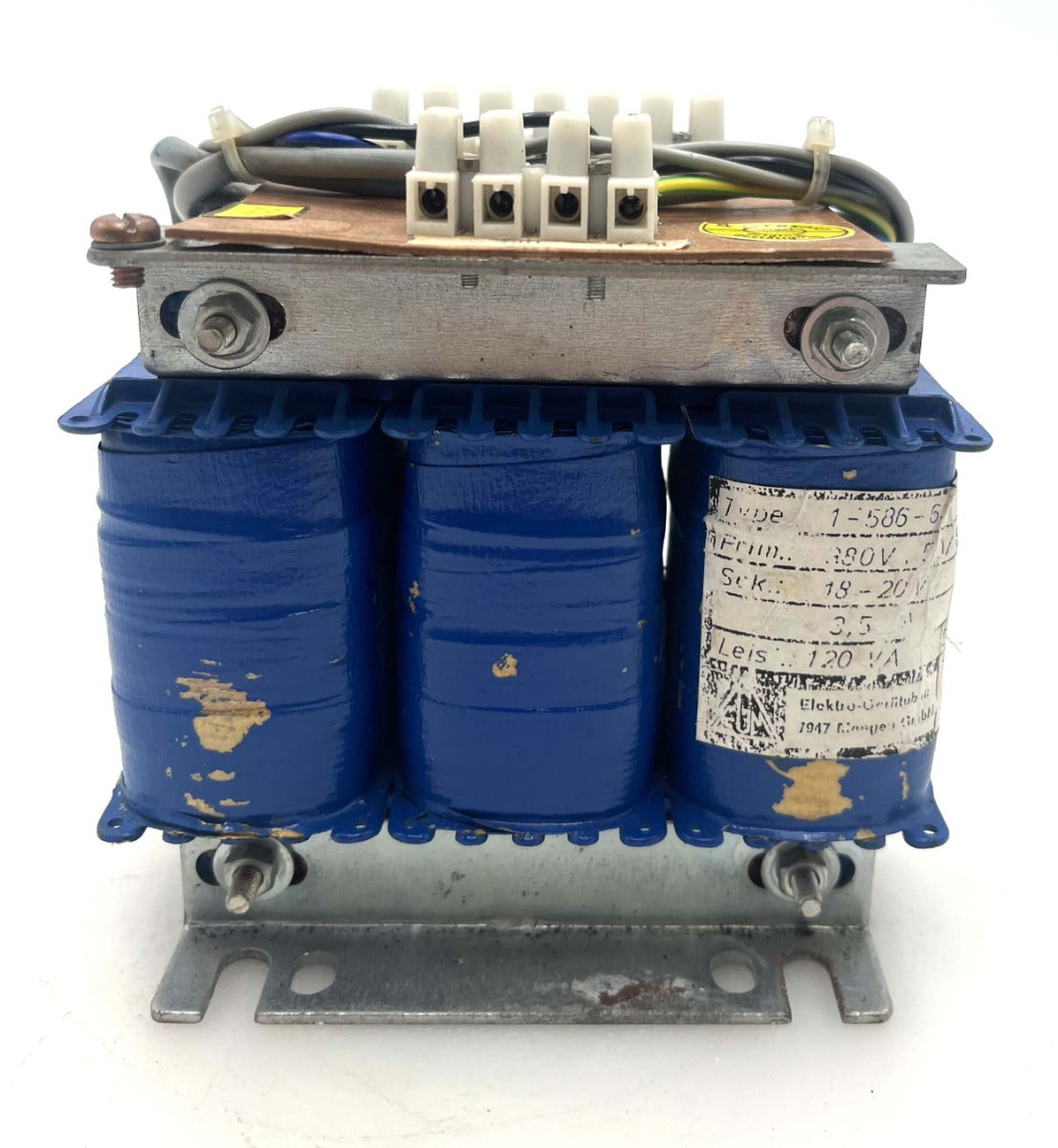 EGM Typ 1-586-6 Transformator 3x380V auf 18–20V 3,5A 120VA  T9/298