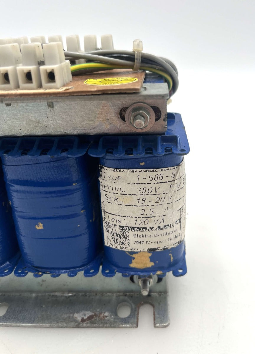 EGM Typ 1-586-6 Transformator 3x380V auf 18–20V 3,5A 120VA  T9/298