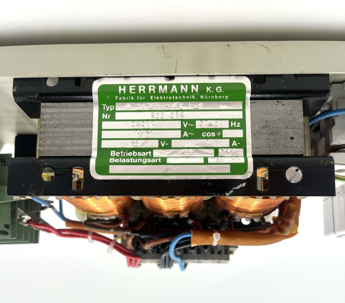 Herrmann D 380 G 24/5 W-P Netzgerät 3x380V auf 24V DC 5A Gleichrichter Trafo T9/314