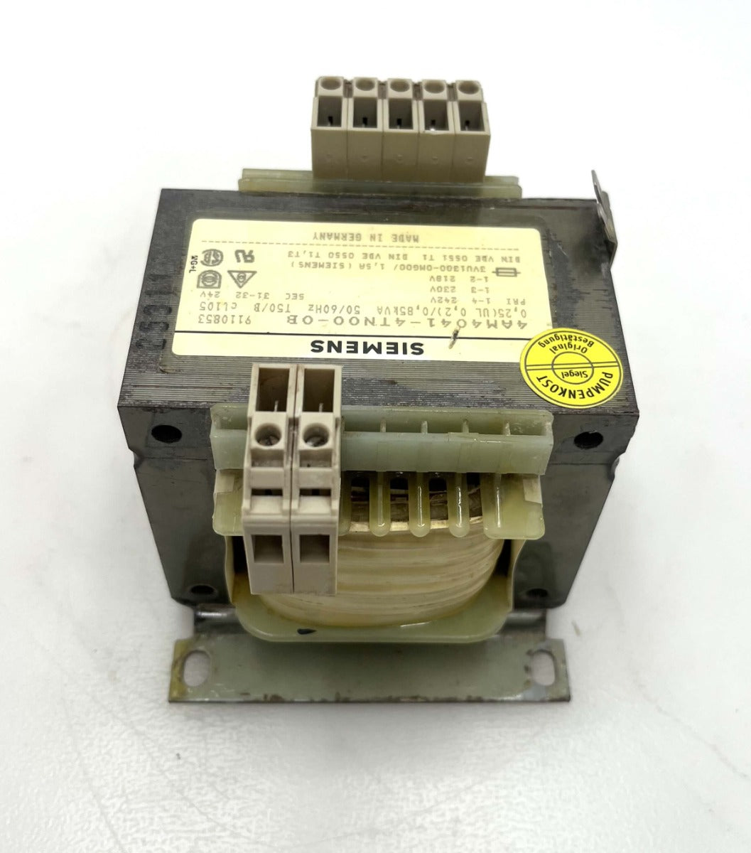 Siemens Transformator 4AM4041-4TNOO-OB – 230V auf 24V 250/850VA Steuertrafo T9/322