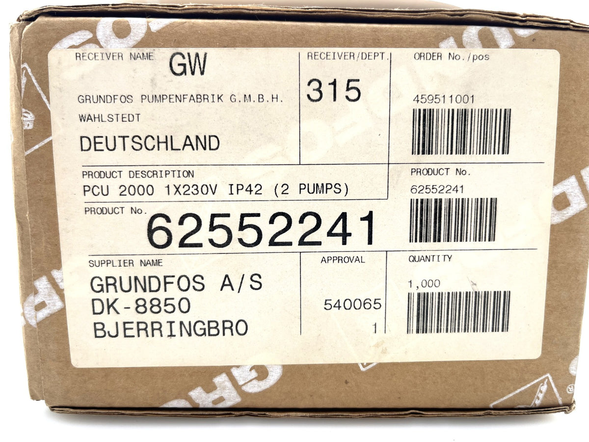 Grundfos PCU 2000 Steuergerät  für 2 Pumpen Pumpensteuerung S12/133