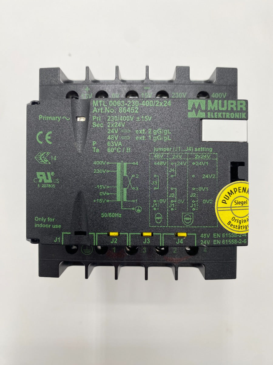 MURR MTL 0063-230-400/2x24 Trafo Transformator T10/193