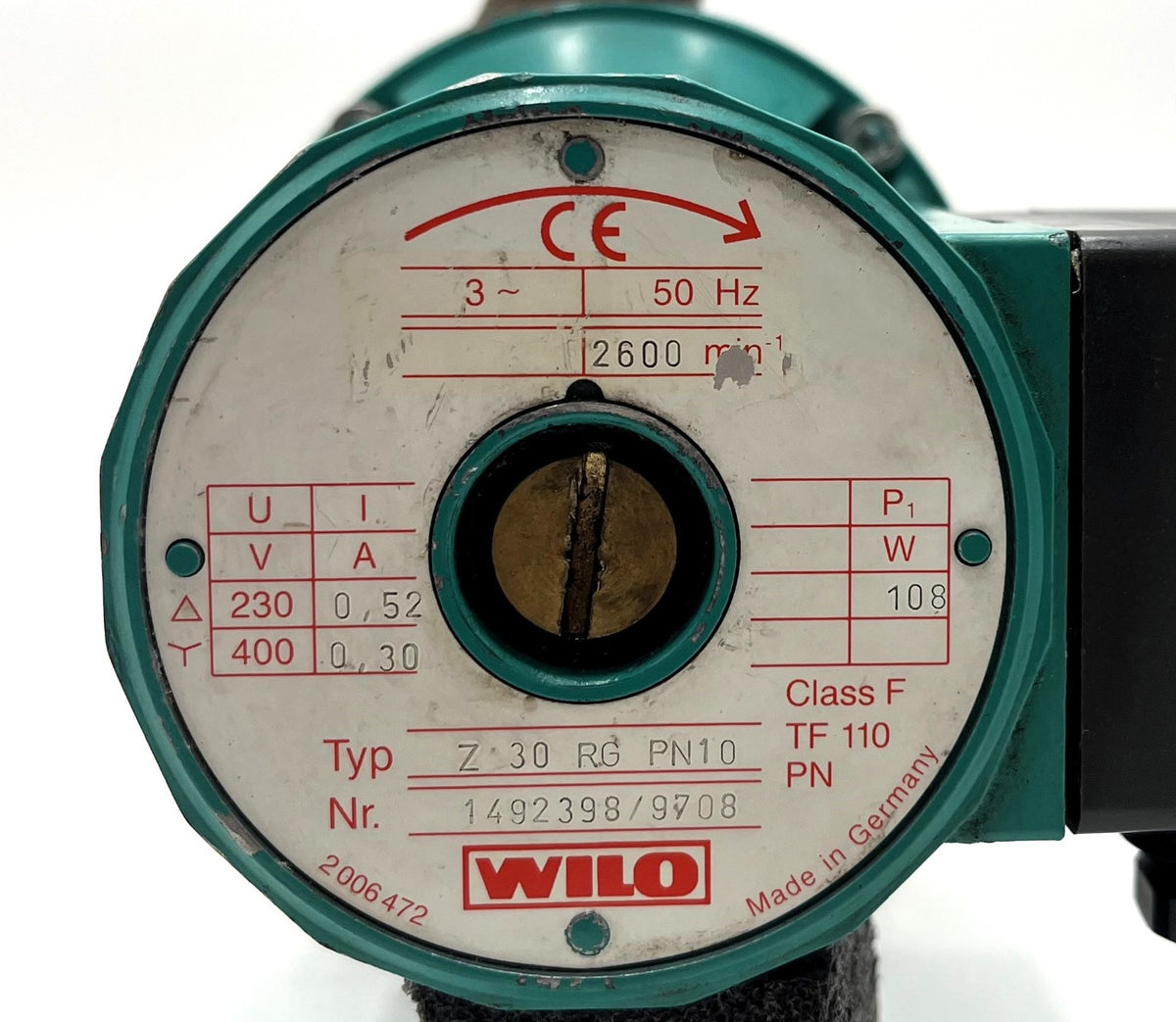 Wilo Z30 RG Baul. 180 mm  Rotguss Zirkulationspumpe   P11/445