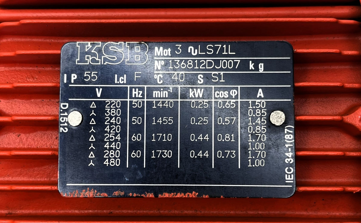 KSB Etaline-G 40-125/ 024,1 64 Kreiselpumpe 3x400V 250mm   P17/4