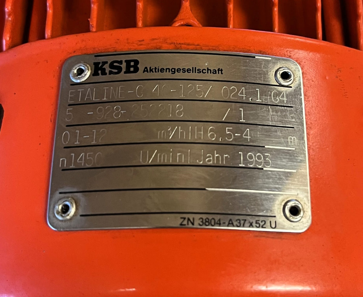KSB Etaline-G 40-125/ 024,1 64 Kreiselpumpe 3x400V 250mm   P17/4
