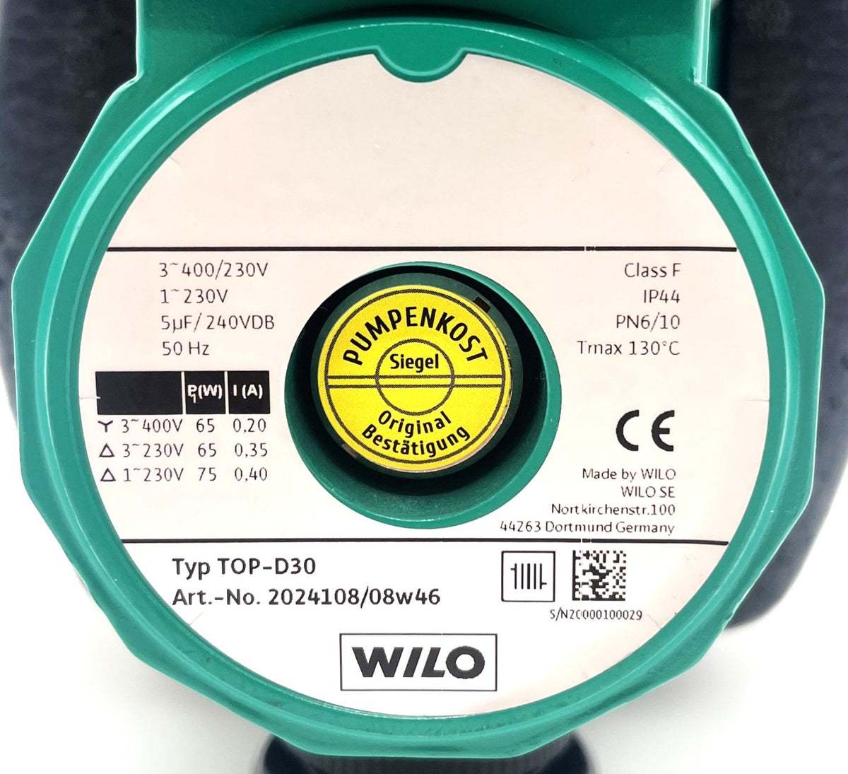Wilo TOP-D30 Heizungspumpe 3x400V Umwälzpumpe 180mm P15/177