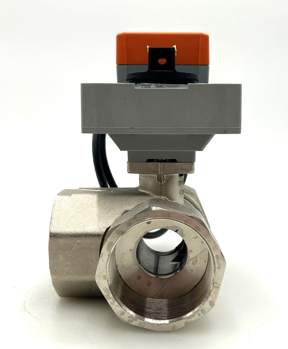 Belimo R350 3-Wege-Kugelhahn mit Innengewinde & SR230A Drehantrieb, 20 Nm, AC 100–240 V K18/433