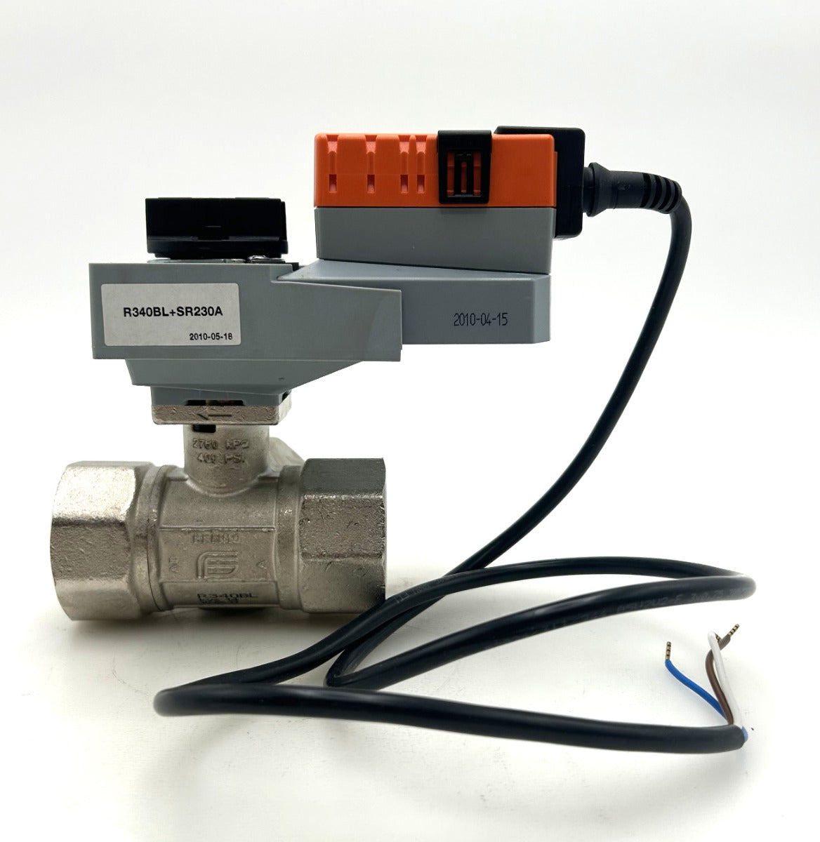 Belimo R340BL 3-Wege-Kugelhahn mit Innengewinde & SR230A Drehantrieb, 20 Nm, AC 100–240 V  K18/442