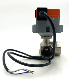 Belimo R340BL 3-Wege-Kugelhahn mit Innengewinde & SR230A Drehantrieb, 20 Nm, AC 100–240 V  K18/442