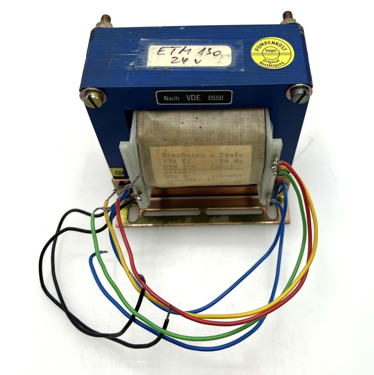 Einphasen Trafo ETM 130 pri 220 V sek 2 x 30 V sek 10 V 130 VA T9/936