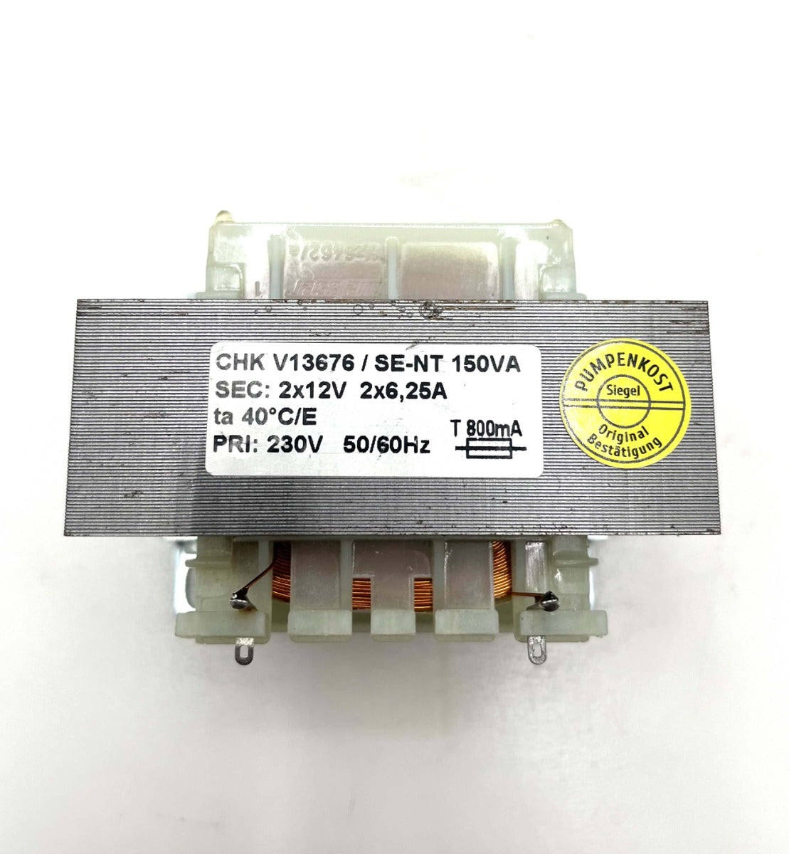 CHK V13676/SE-NT Transformator 230V auf 2x12V 150VA 2x6,25A T9/352