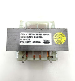 CHK V13676/SE-NT Transformator 230V auf 2x12V 150VA 2x6,25A T9/352