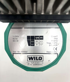 Wilo TOP-ED 65 / 1-10, TOP-E 65 / 1-10 Pumpenkopf Heizungspumpe 1x230V P14/1054