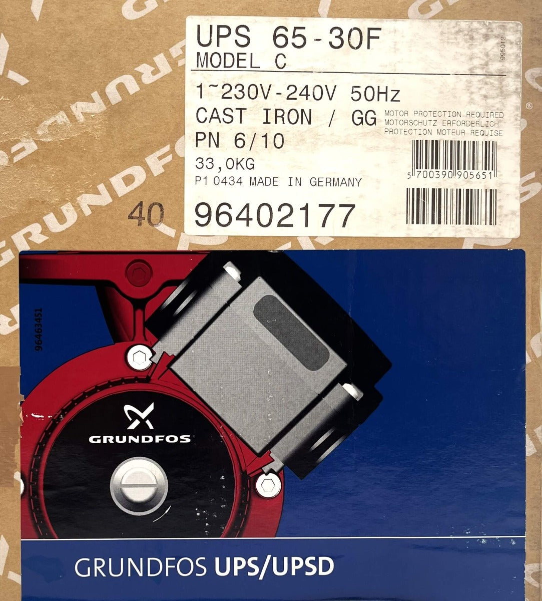 Grundfos UPS 65-30 F 340 Heizungspumpe 1x230V  P8/408