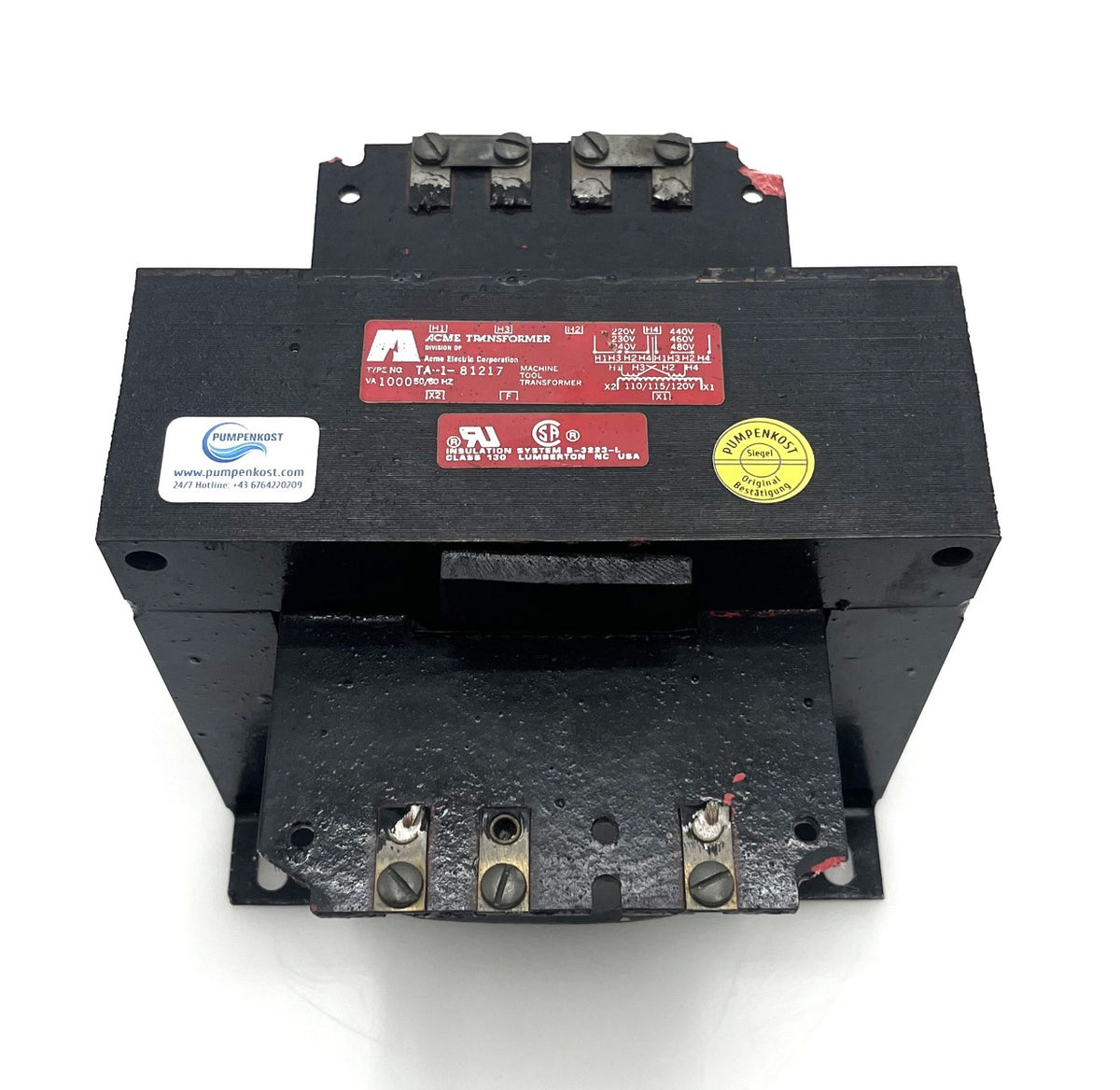 ACME Transformator  TA-1-81217  Trafo  pri.220-400V  sek.100/115/120V  1 kVA  T9/1000