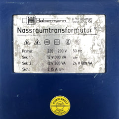 Habermann Transformator Nassraum - Trafo  pri.220-230 V  sek.2x12 V oder 24 V  T9/1006