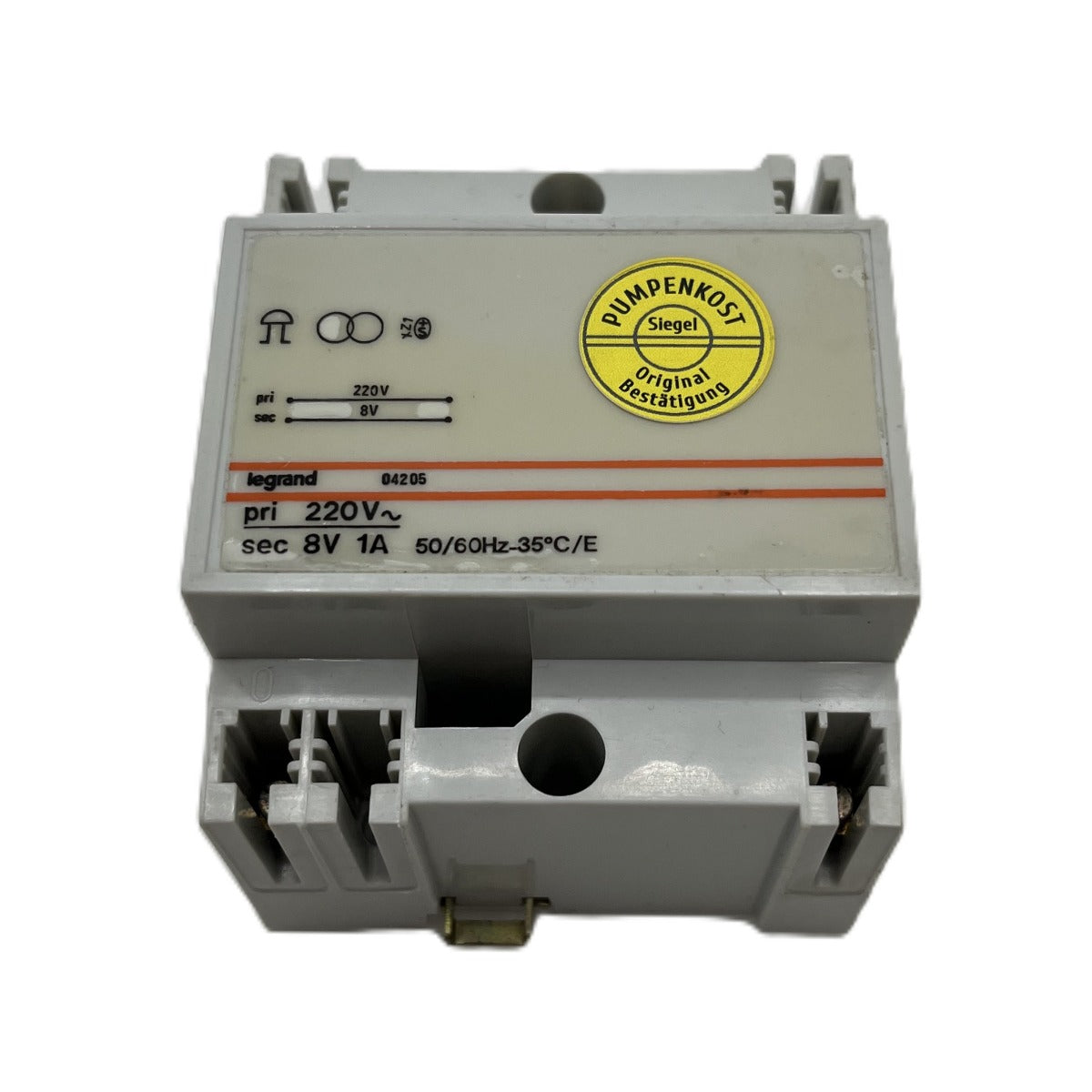Trafo legrand 04205 pri 220 V sek 8 V 1 A Klingeltrafo T9/1127