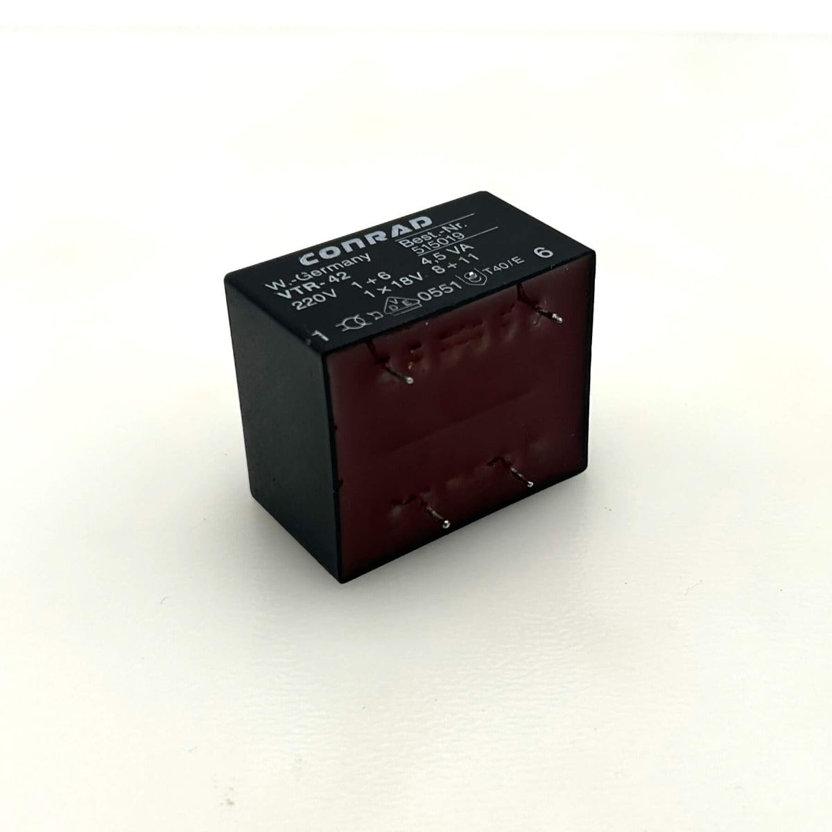 Conrad Trafo VTR-42 515019  pri 220 V sek 1x18 V 4,5 VA  T9/593