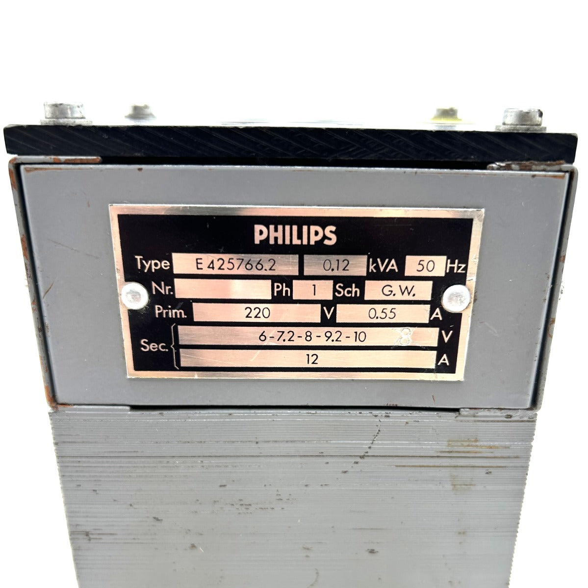 Philips Trafo E425766.2 pri. 220 V sec. 6 - 7,2 - 8 - 9,2 - 10 V 12 A  T9/1064