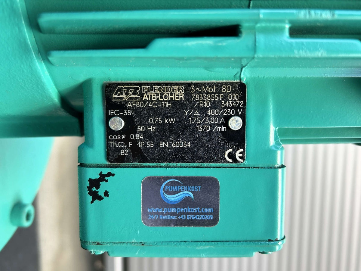 Wilo IPN 40/200-0,75/4 G12B Trockenläuferpumpe 3x400V 440mm DN40 P10/358