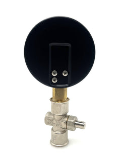 Weishaupt Druckmanometer 160 mbar mit Manometerhahn & Adapterstück – EN 837-3 | S10/26