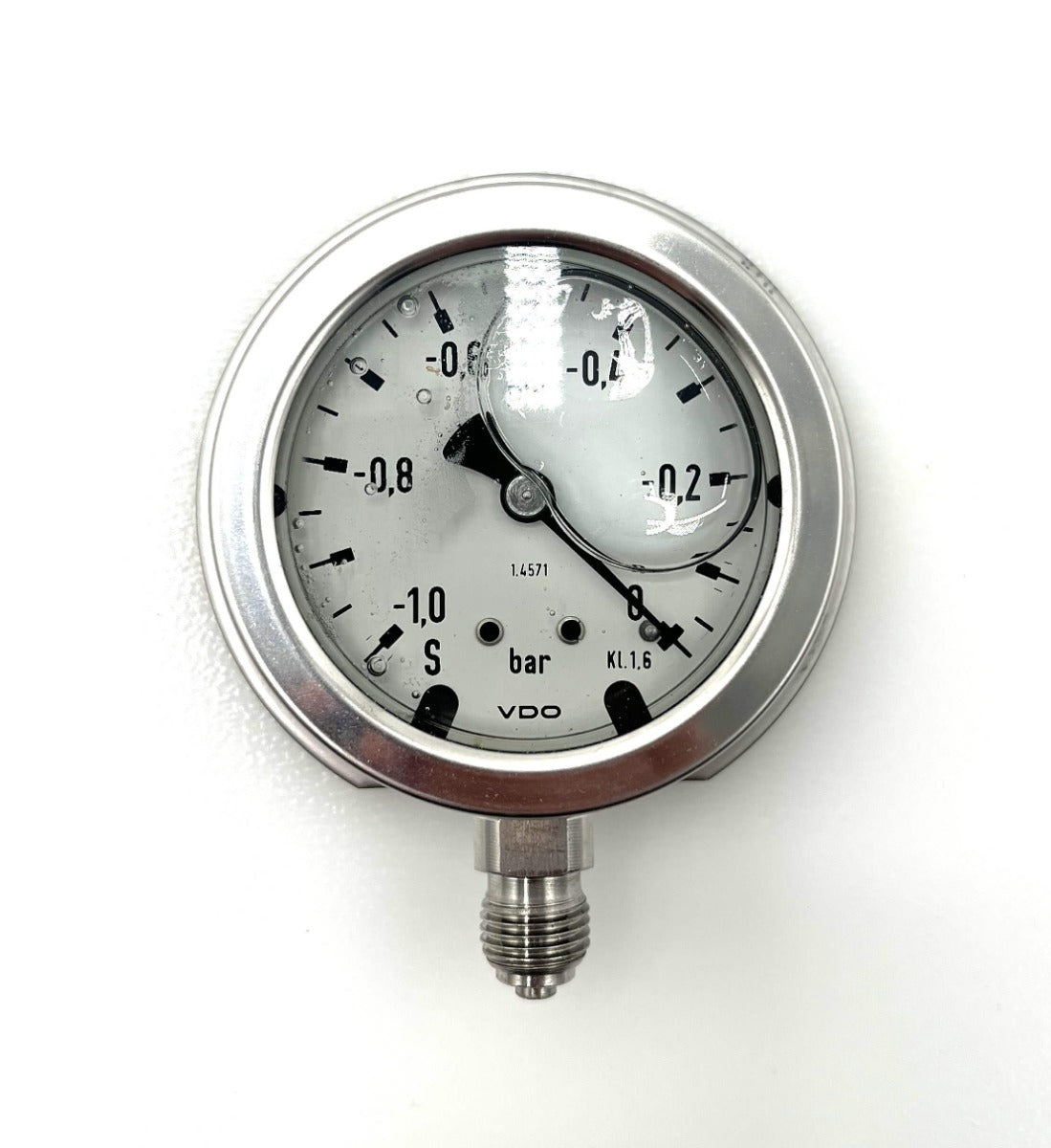 VDO Vakuum-Manometer -1 bar Ø 68 mm – Vakumeter, Flüssigkeitsdämpfung, neuwertig S10/86