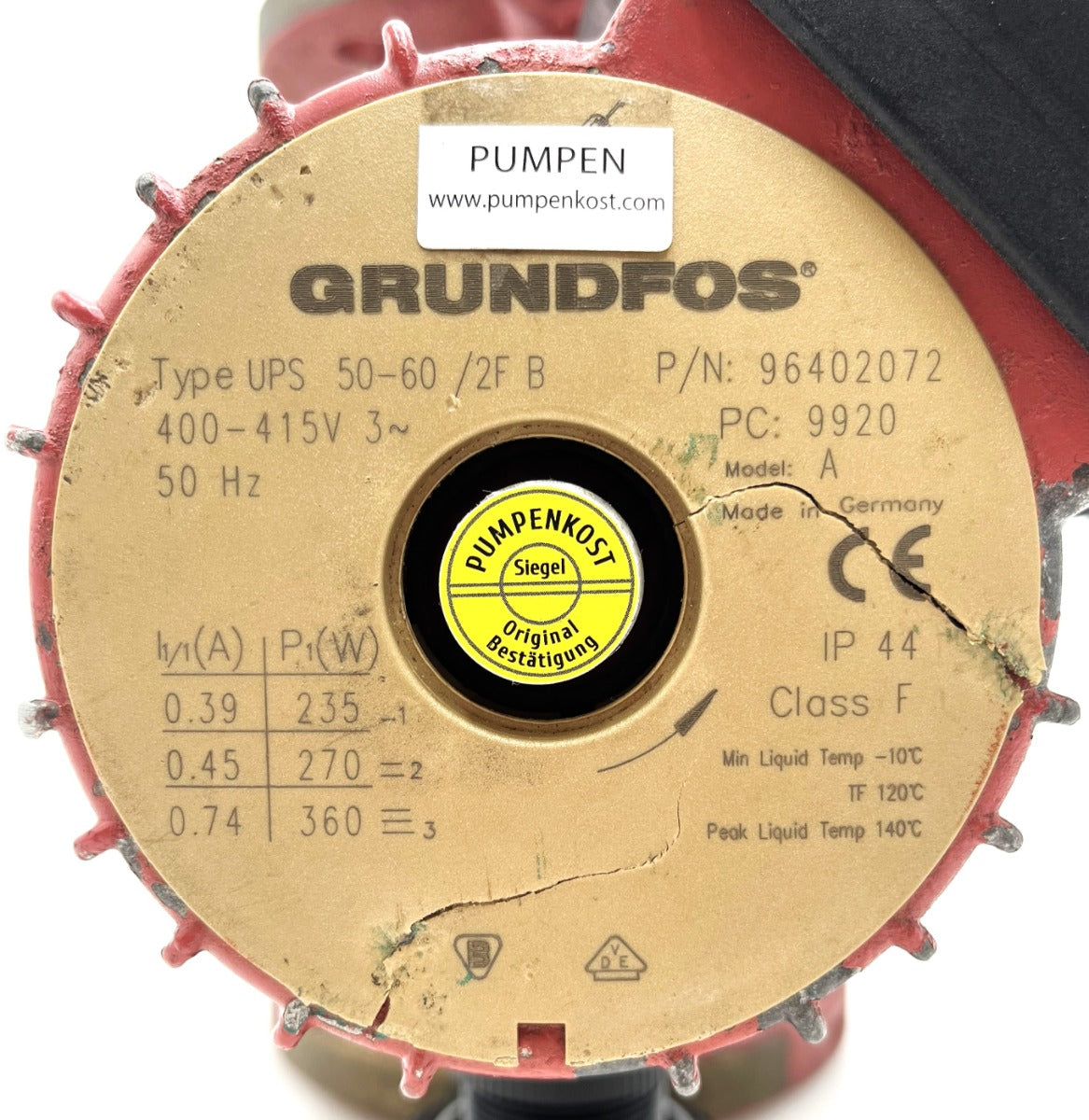 Grundfos UPS 50-60/2 FB 3x400V Bronze Trinkwasser- Brauchwasserpumpe  P13/1138