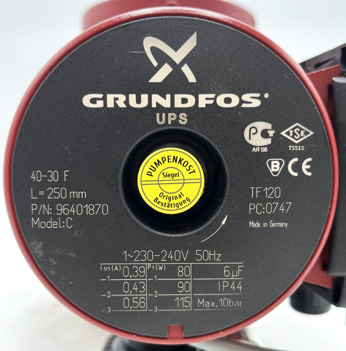 Grundfos UPS 40-30F 1x230V Umwälzpumpe 250mm Heizungspumpe P11/476