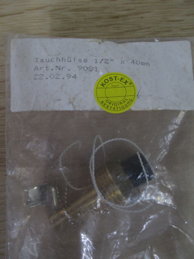 Tauchhülse 1/2 Zoll x 40 mm für Sensoren Nr. 9081 K17/1038
