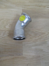Press Bogen 45° Grad 35 mm Edelstahl Fitting K17/139
