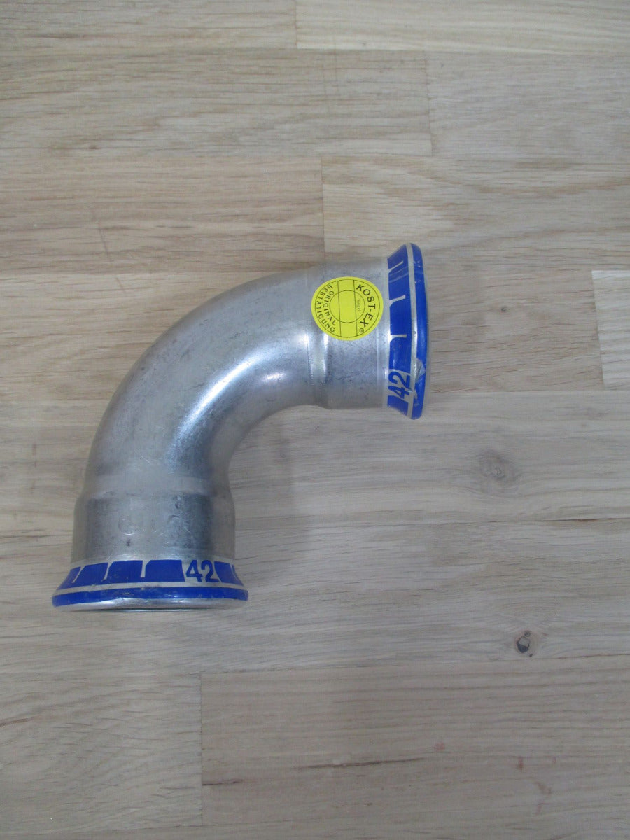 Fitting Geberit Bogen 90 Grad 42 mm Press Fitting Edelstahl K17/143