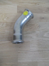 Fitting Inox Press Bogen 45 ° Grad 42 mm Edelstahl 1.4404 DVGW K17/147 
