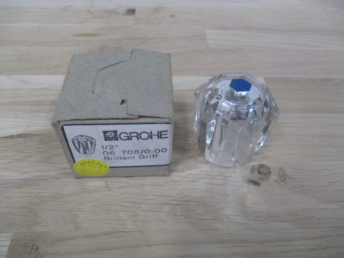 Grohe Brillant Griff blau 06 706 Kaltwasser Chrom Armatur KOST-EX K17/167