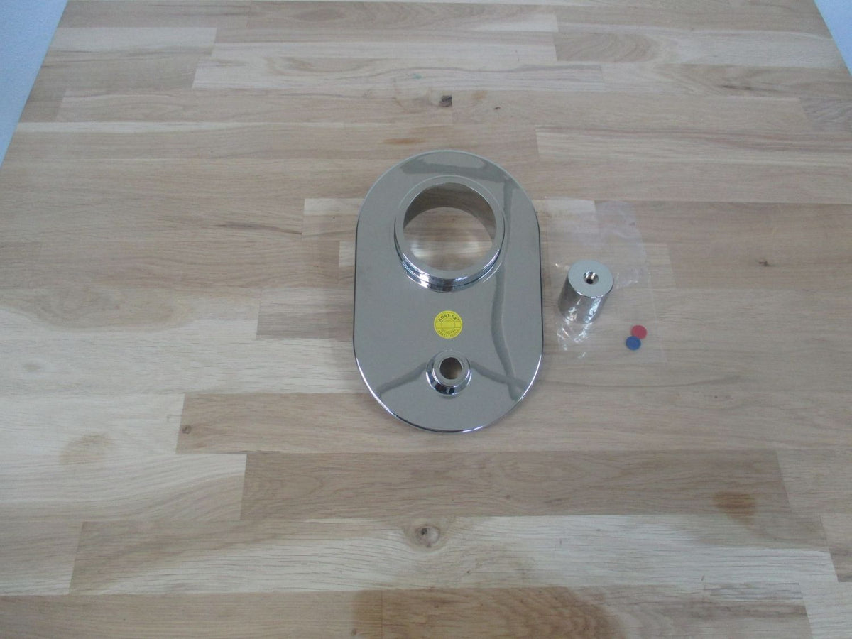 ABA UP Abdeckrosette oval chrom Wasserzähler Block 09080.100.0  K17/174