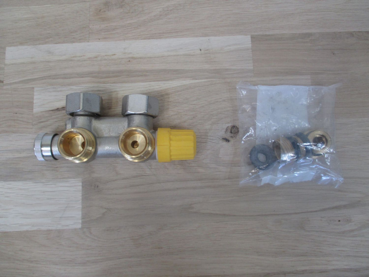 Danfoss VHS 15 Armatur Set Zweiröhr Eckform Heizkörper Rücklauf KOST-EX K17/181