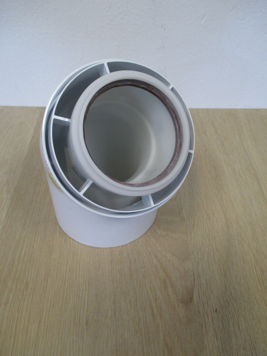 Viessmann AZ Bogen 2 Stück 45 Grad 80/125 mm 7194324 Öl Brennwertkessel K17/239