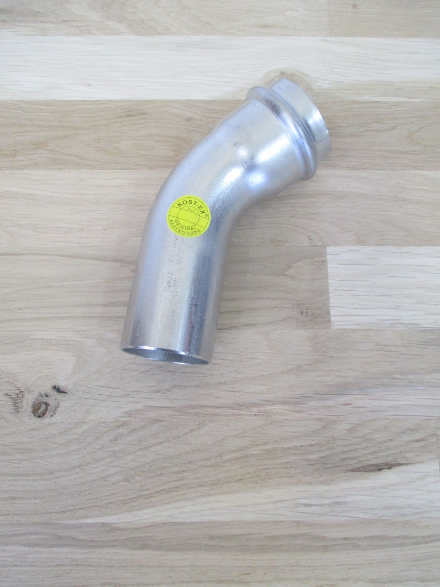 Sanha Bogen 45 Grad 42 mm Edelstahl Press Fitting K17/23