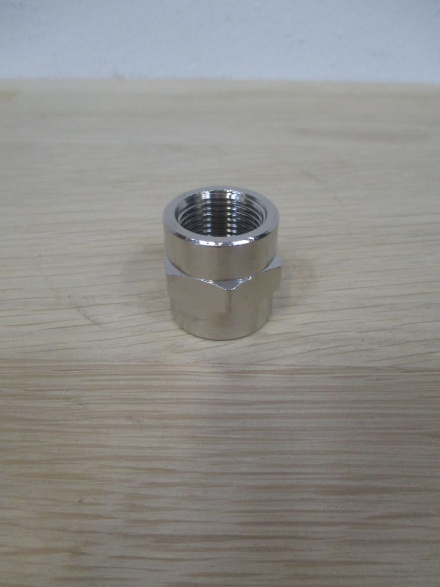 Muffe Messing vernickelt Innengewinde 3 / 8 Zoll Verbindungsmuffe K17/275