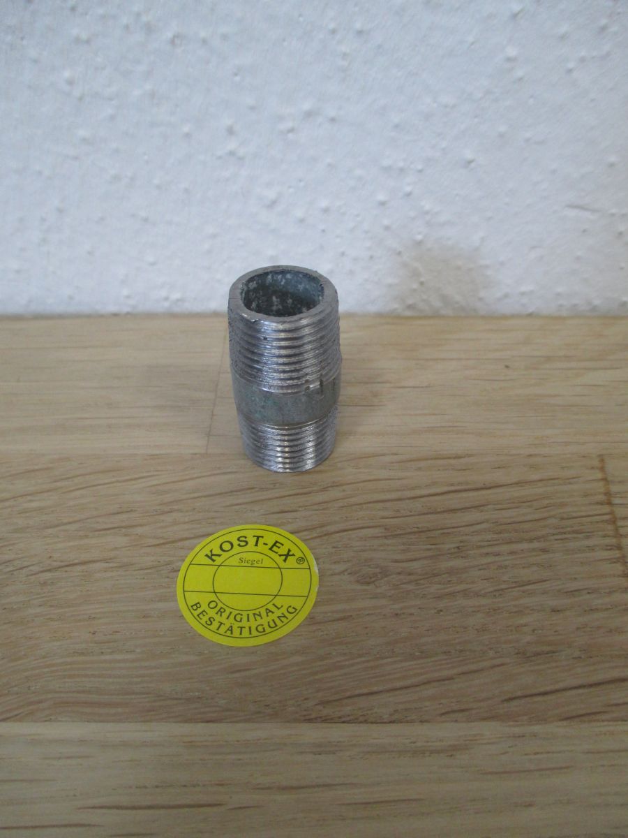 Doppelnippel 3 / 8 Zoll verzinkt Länge 30 mm Schraubfitting Fitting K17/294