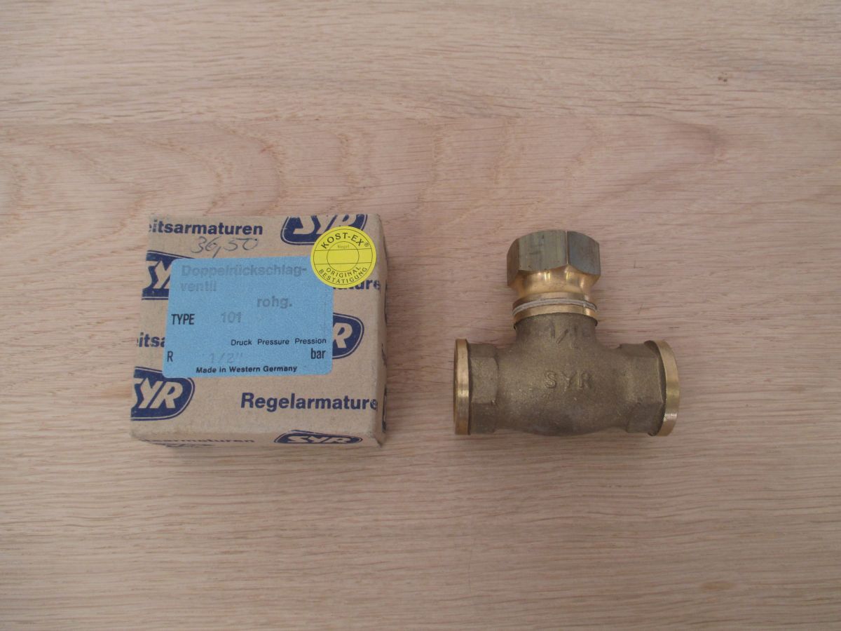 SYR Doppelrückschlagventil Type 101 Halbzoll Rückschlag Ventil K17/308