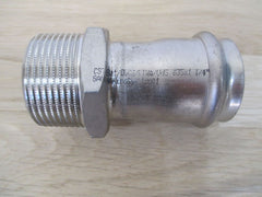 Sanha NiroSan Übergangsnippel 35 x 1 1/4 AG Zoll Edelstahl Press Fitting K17/31