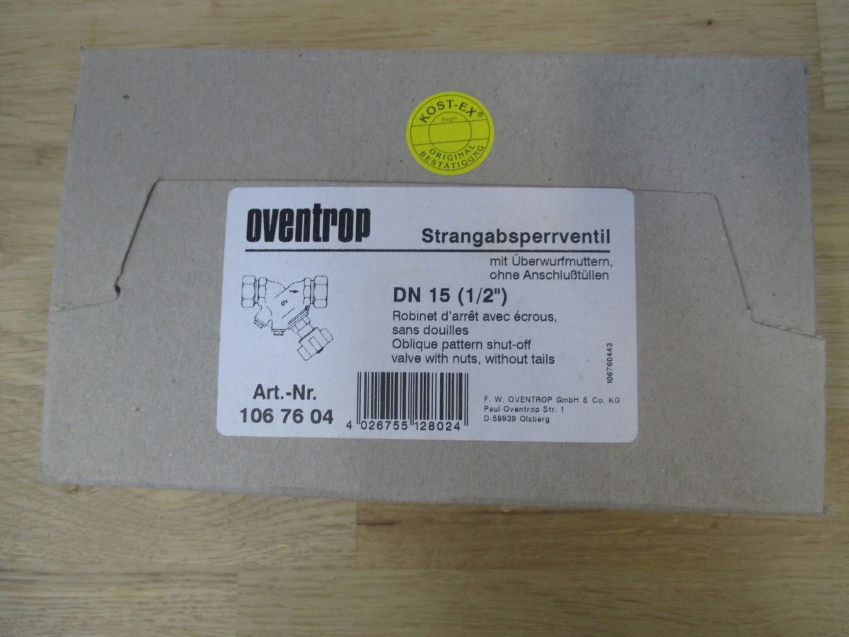 Oventrop Strangabsperrventil DN 15 Halbzoll Nr 1067604 Hydrocontrol ATR K17/326