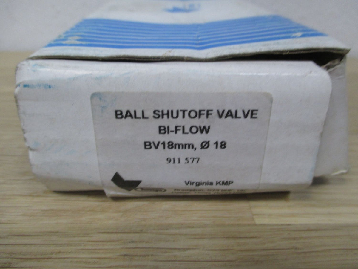 Virginia KMP Kugelhahn Durchmesser 18 mm Ball Shutoff Valve K17/334